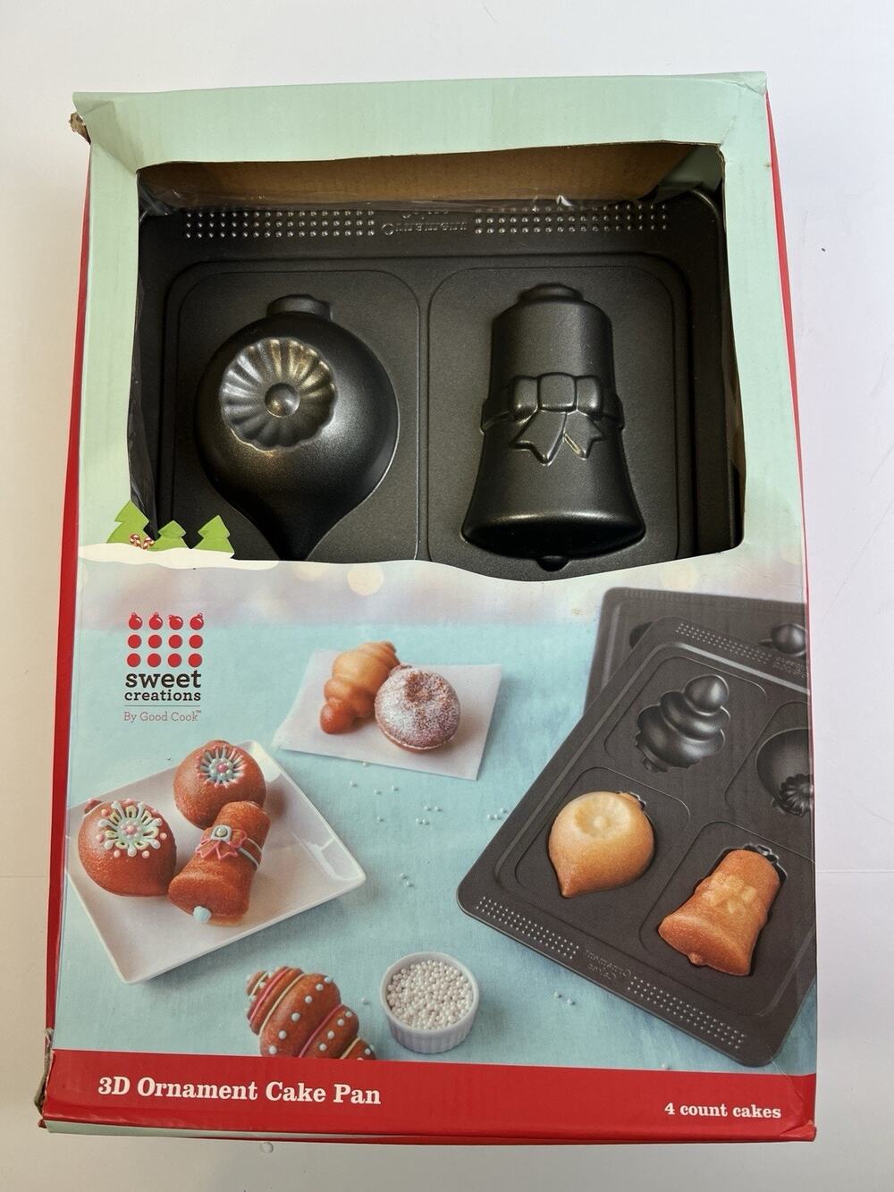3 - D Ornament Christmas Cake Pan Baking Sweet Creations Tea Cake Holiday Party